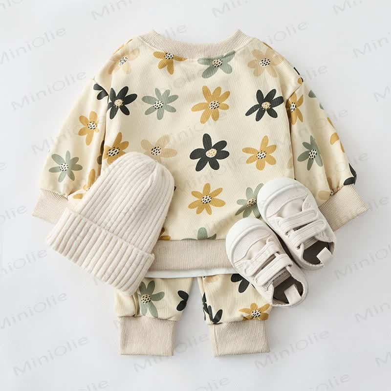 Baby Beige 2-piece Flower Set - image 3