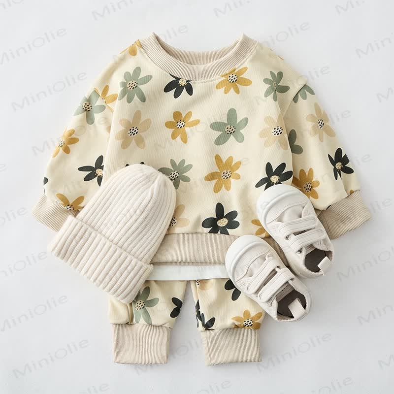 Baby Beige 2-piece Flower Set - image 2