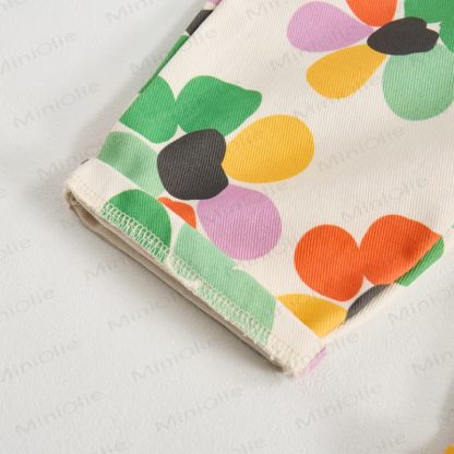 Baby Colorful Floral Beige Overalls - image 8