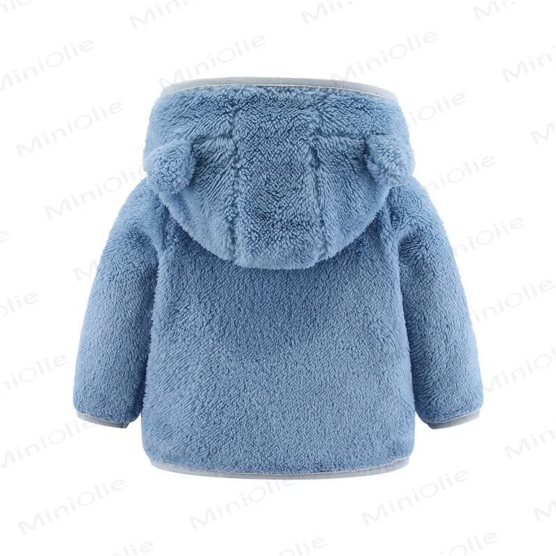 Baby Hooded Solid Color Outerwear - image 3