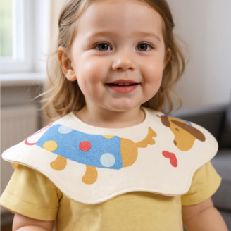 Baby Dachshund Double-sided Bib - image 1