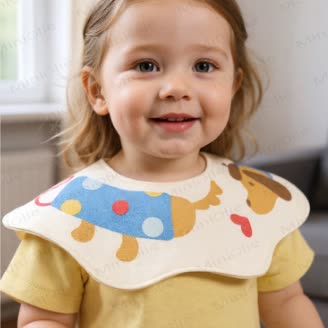 Baby Dachshund Double-sided Bib - image 1