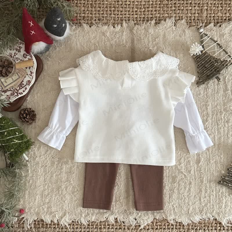 Baby Girl Flower Lace 2-piece Set - image 4