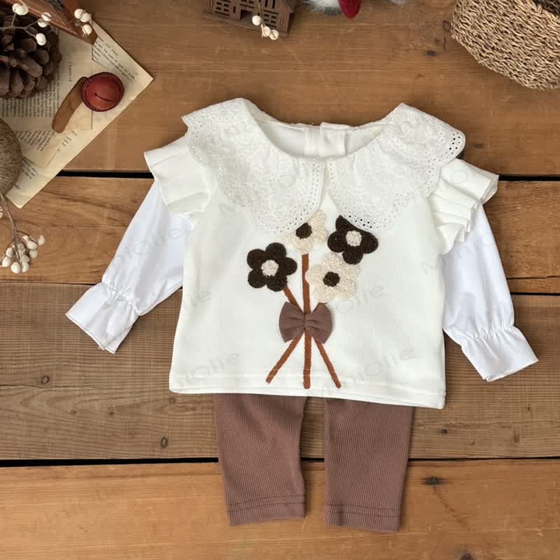 Baby Girl Flower Lace 2-piece Set - image 2