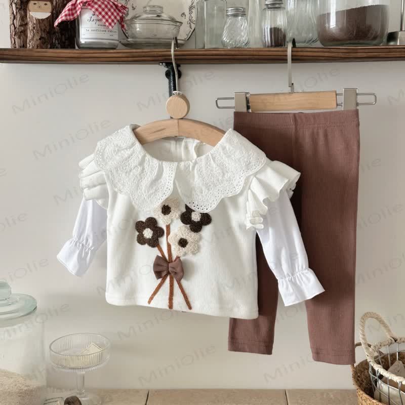 Baby Girl Flower Lace 2-piece Set - image 9