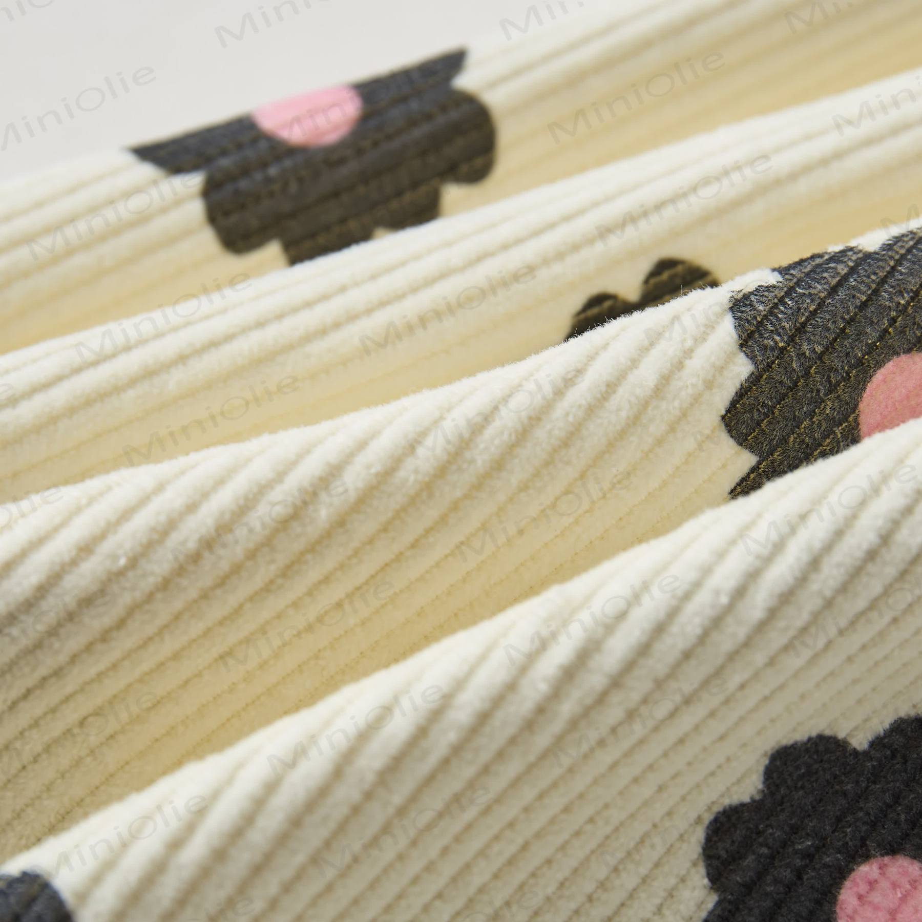 Baby Toddler Black Flowers Corduroy Overalls  - image 5