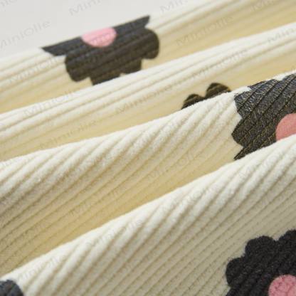 Baby Toddler Black Flowers Corduroy Overalls  - image 5