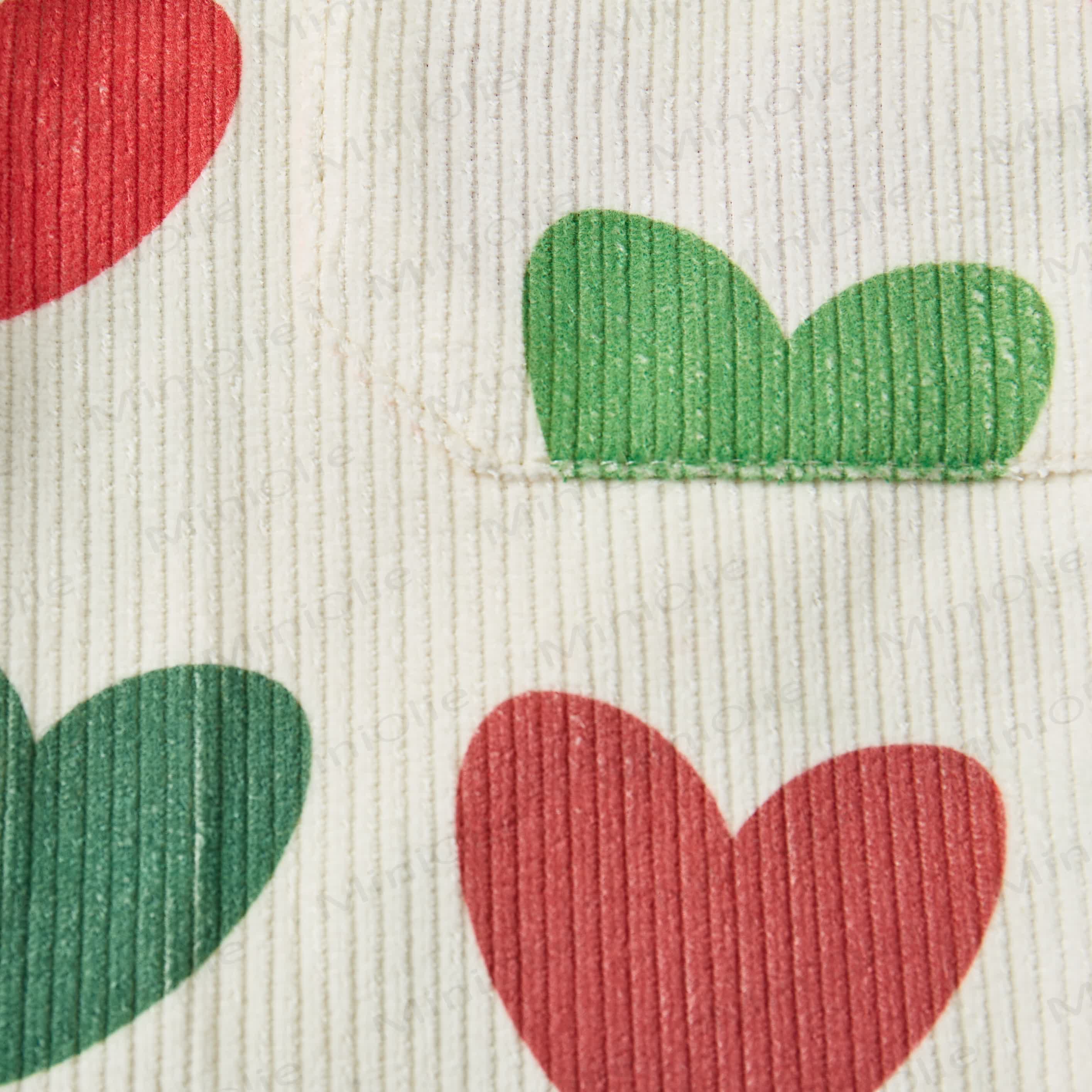 Baby Toddler Christmas Color Hearts Corduroy Pants - image 5