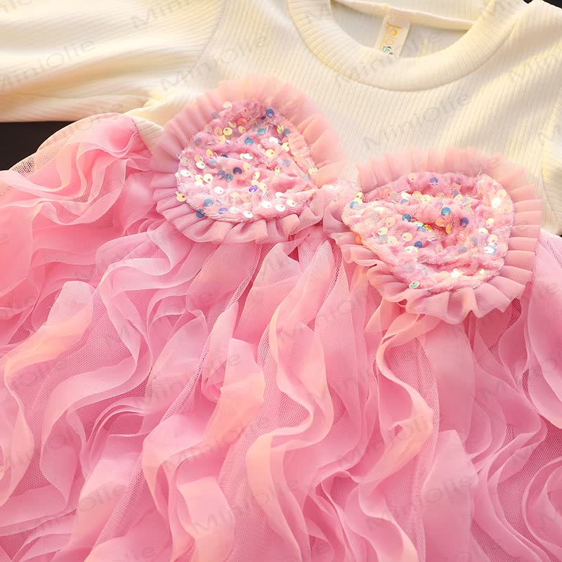 Baby Toddler Girl Bow Sequin Mesh Dress - image 4