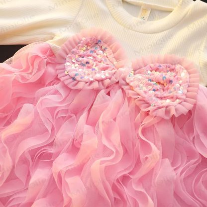 Baby Toddler Girl Bow Sequin Mesh Dress - image 4