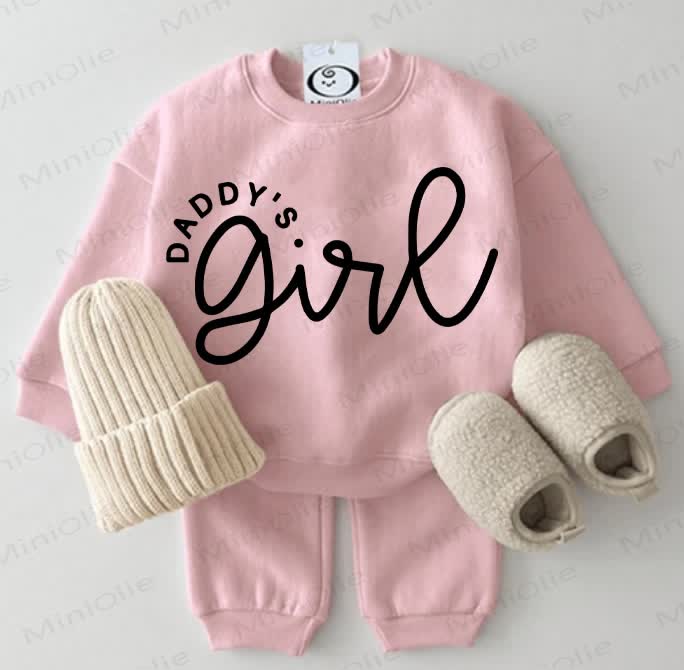 DADDY'S GIRL Baby Sweatshirt 2-piece Pink Set - Pink - 2-3T - image 1