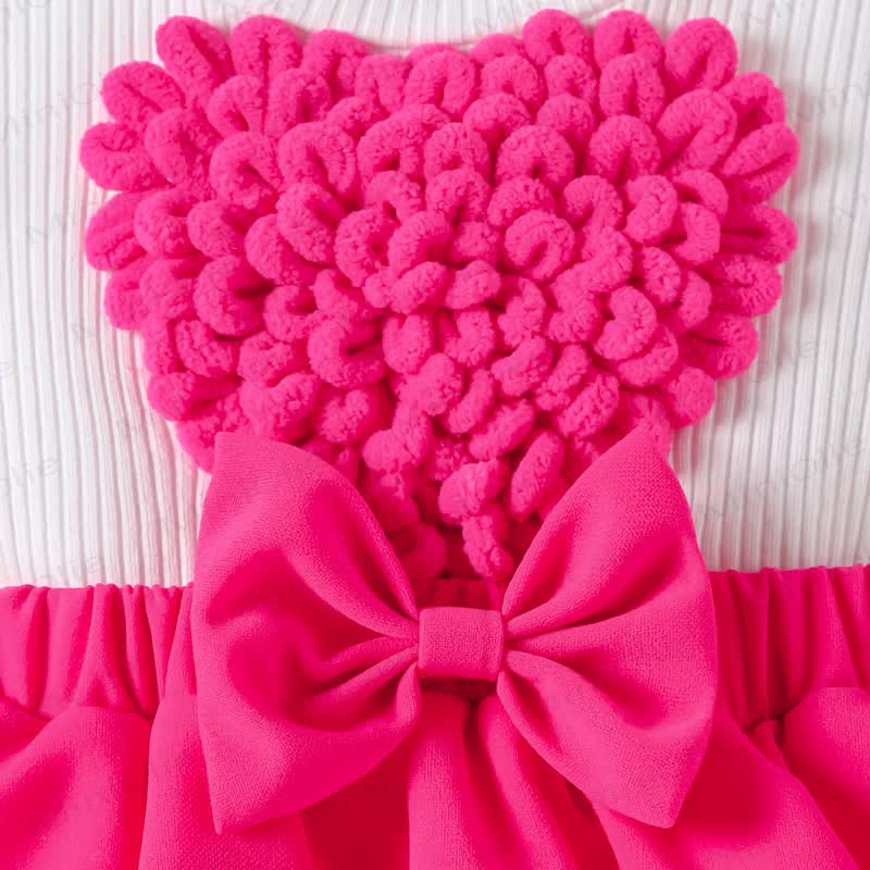 Baby Heart Skirtd Bodysuit with Headband - image 17