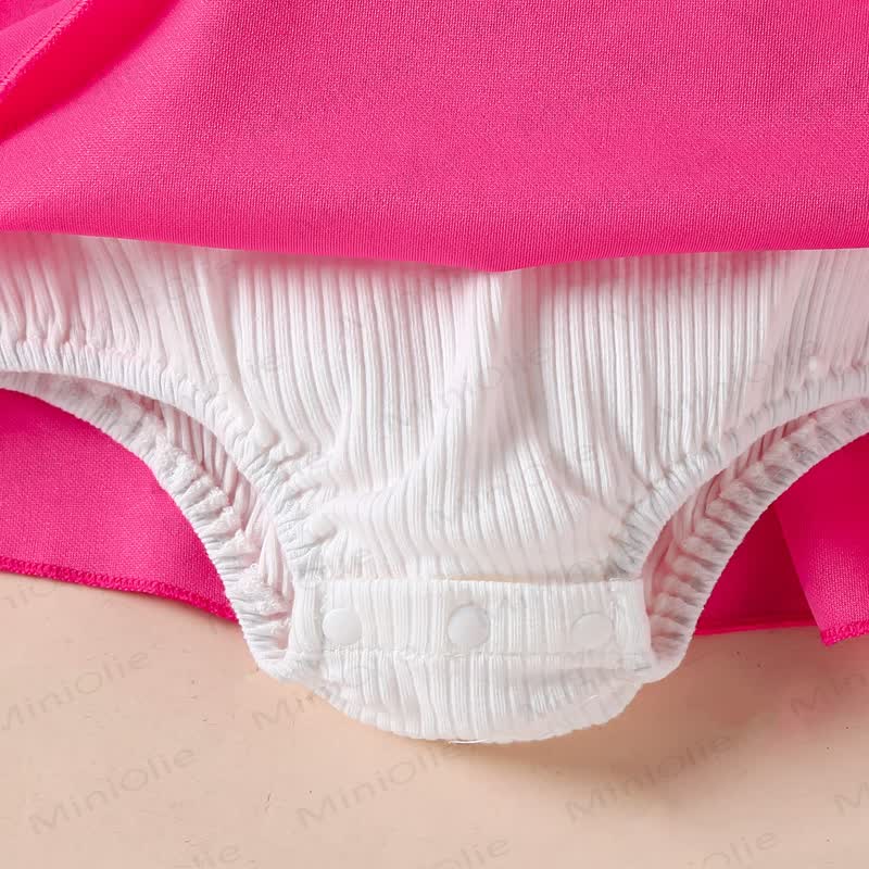Baby Heart Skirtd Bodysuit with Headband - image 20