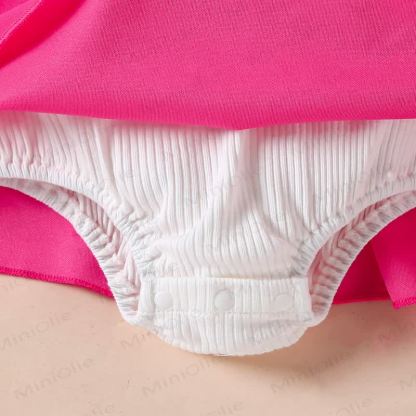Baby Heart Skirtd Bodysuit with Headband - image 20