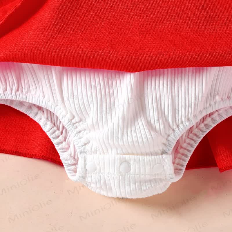 Baby Heart Skirtd Bodysuit with Headband - image 7