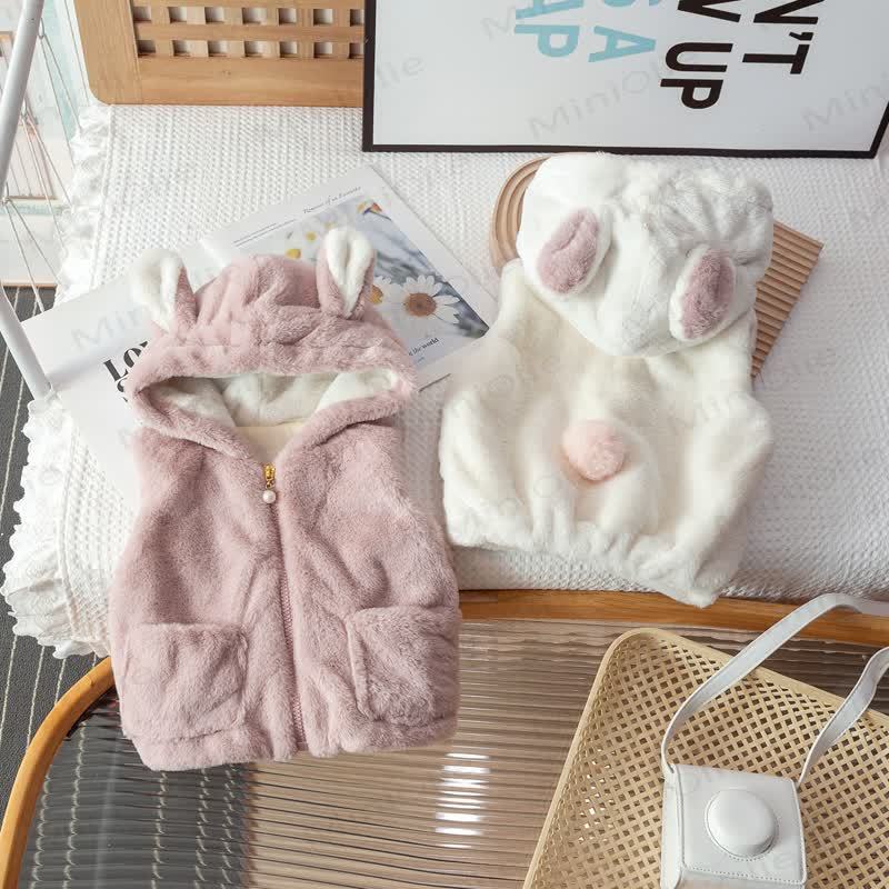 Baby Toddler Fleece Hooded Vest Outerwear - image 1