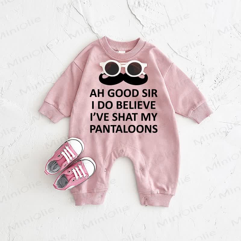 AH GOOD SIR I DO BELIEVE I'VE SHAT MY PANTALOONS Baby Pink Romper - Pink - 2-3T - image 1