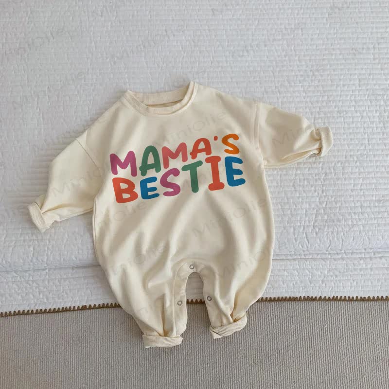 MAMA'S BESTIE Baby Toddler Beige Romper - Beige - 2-3T - image 1