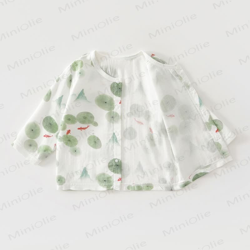 Baby Lotus Leaf Print Pajamas 2 Pieces Set - image 2
