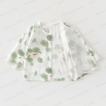 Baby Lotus Leaf Print Pajamas 2 Pieces Set - image 2