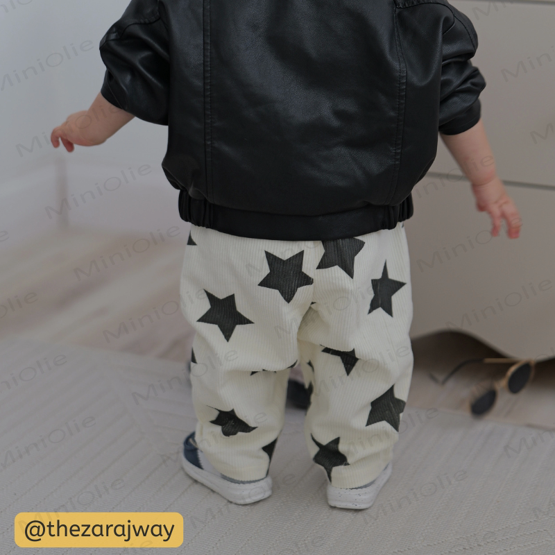 Baby Toddler Beige Star Pants - image 3