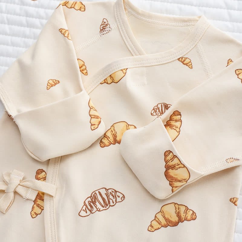 Baby Croissant Print Newborn Romper - image 4