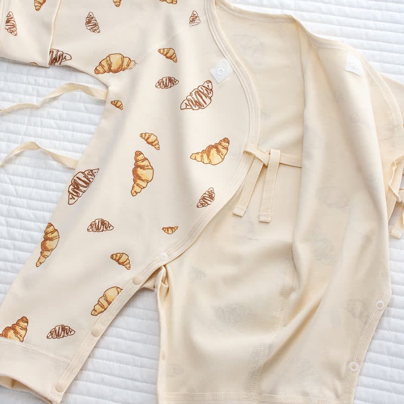 Baby Croissant Print Newborn Romper - image 3