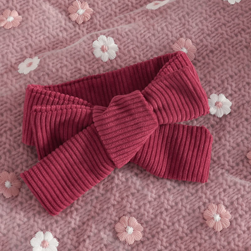 Baby Girl Love Cord Bodysuit & Overalls 2-piece Set With A Bow - image 10