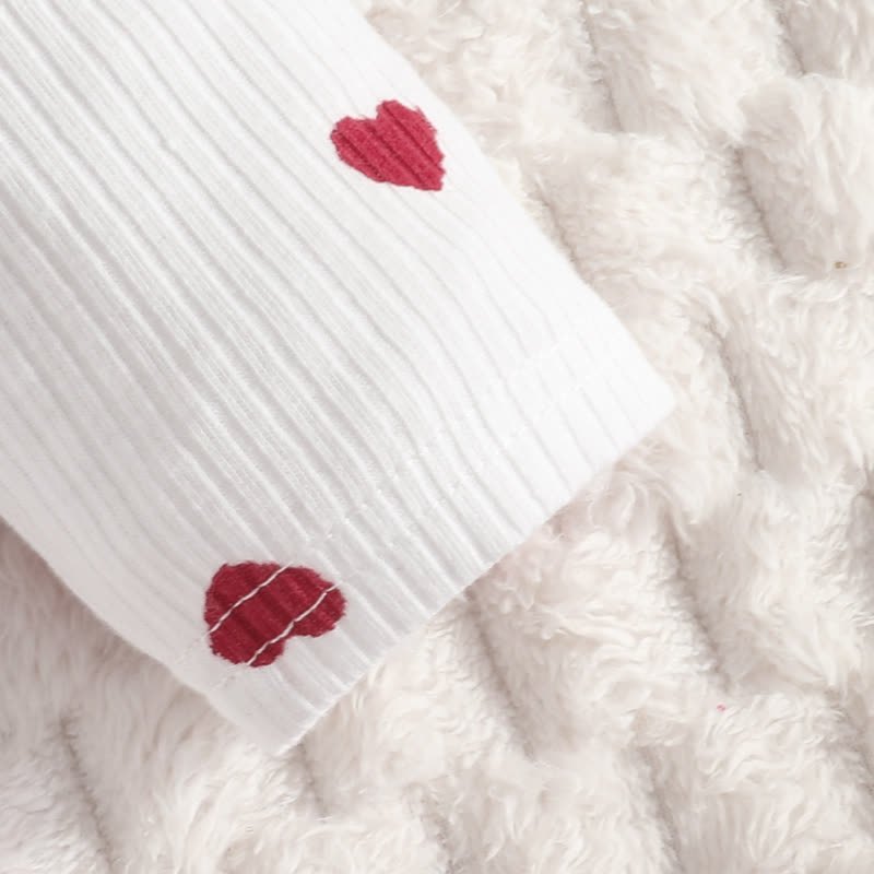 Baby Girl Love Cord Bodysuit & Overalls 2-piece Set With A Bow - image 13