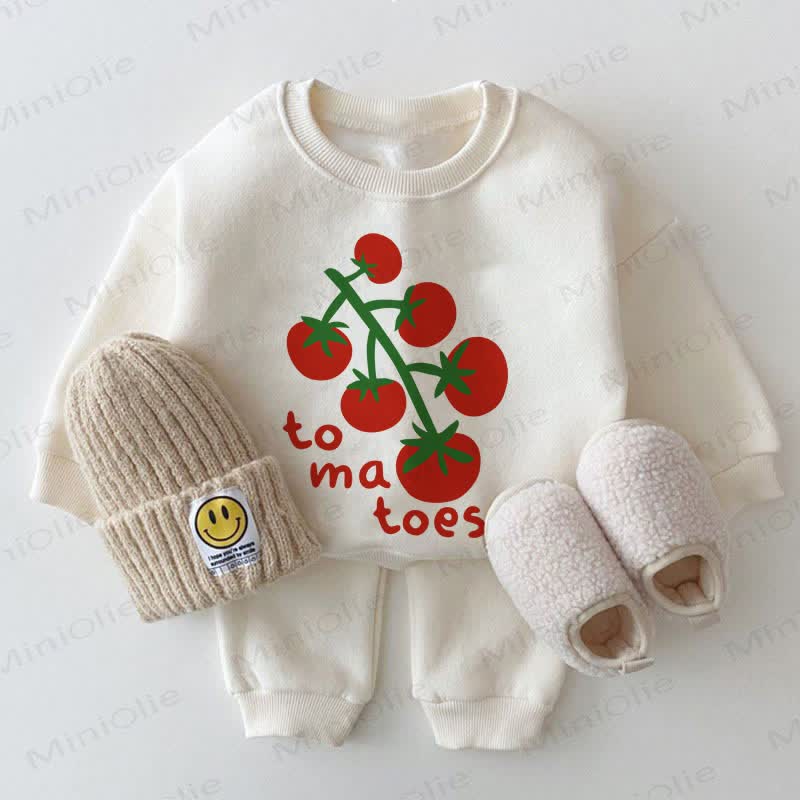 TOMATOES Baby White Sweatshirt 2-piece Set - White - 2-3T - image 1
