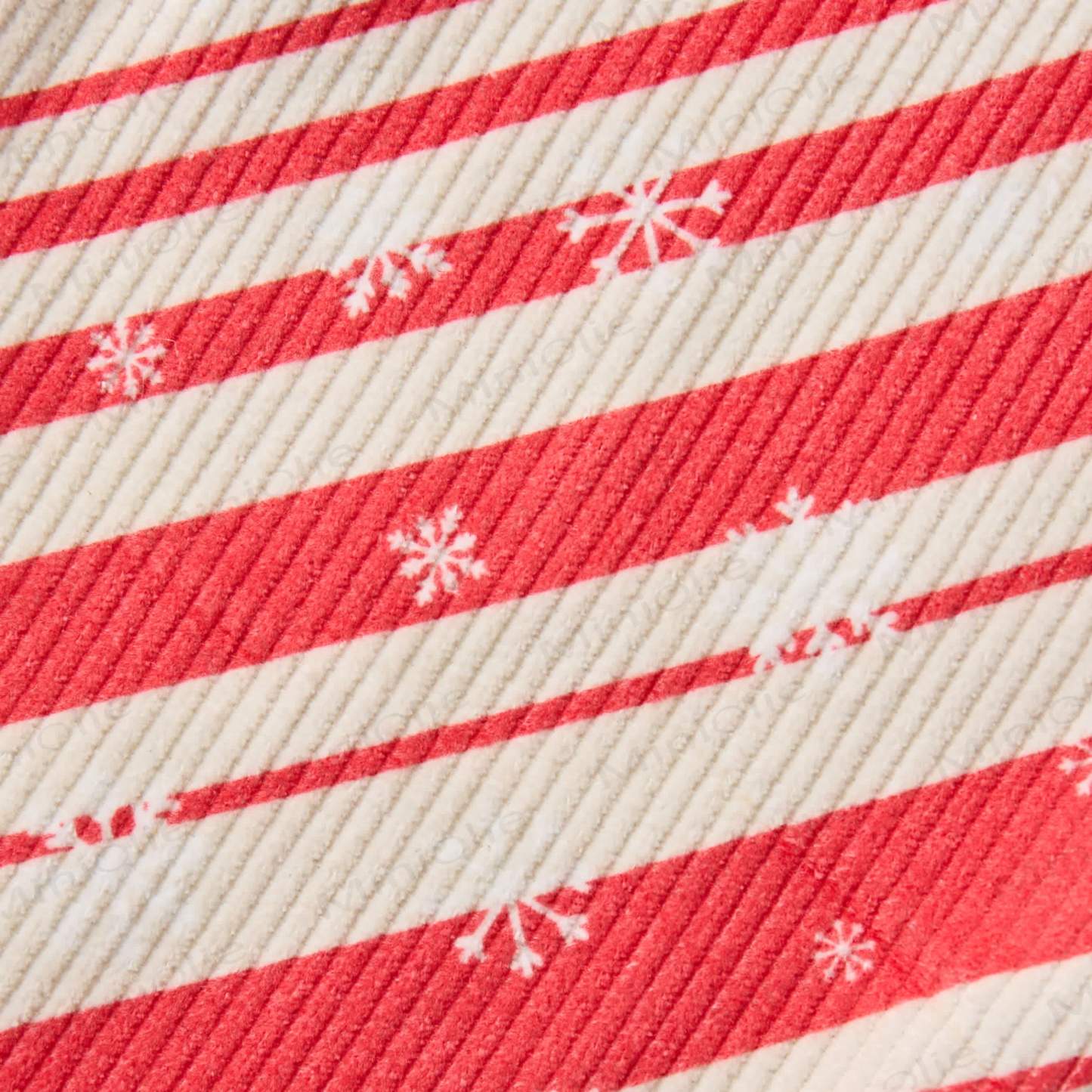 Baby Toddler Christmas Snowflake Red Striped Corduroy Pants - image 5