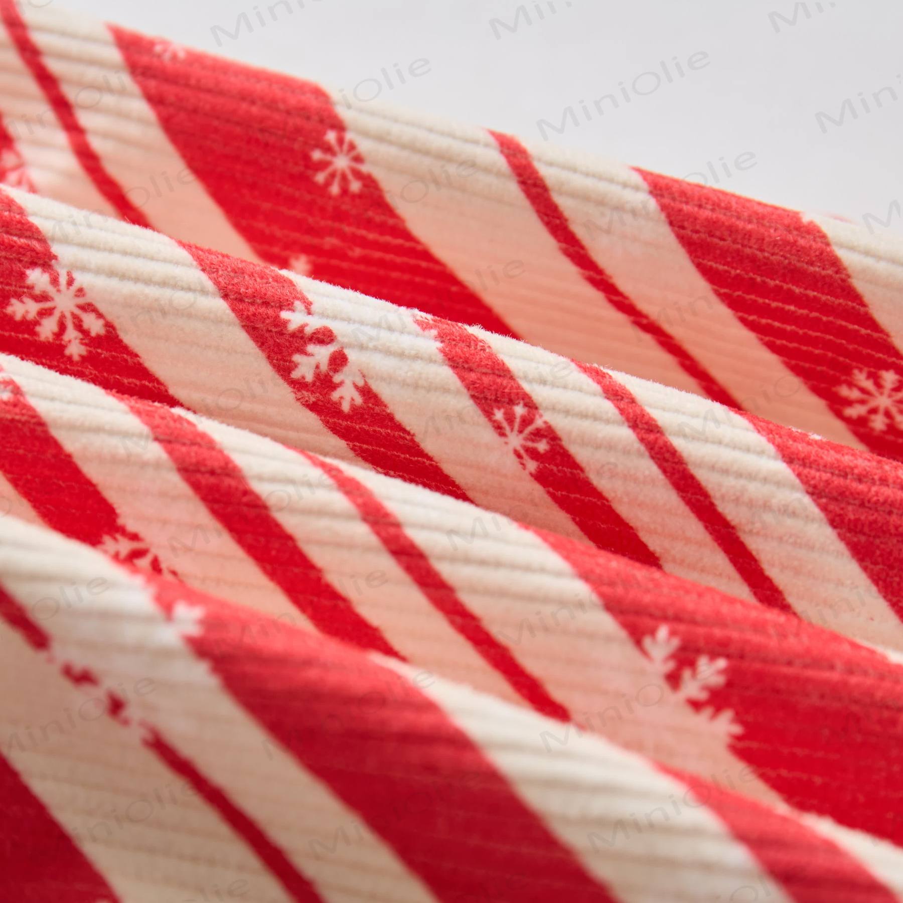 Baby Toddler Christmas Snowflake Red Striped Corduroy Pants - image 6