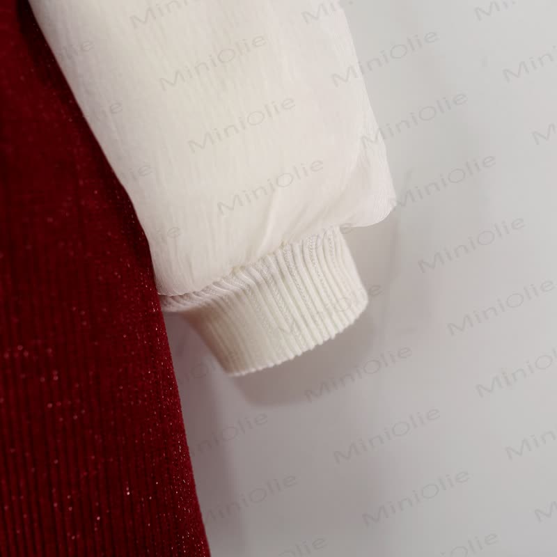 Baby Girl Bow Fleece Lined Dress - image 12