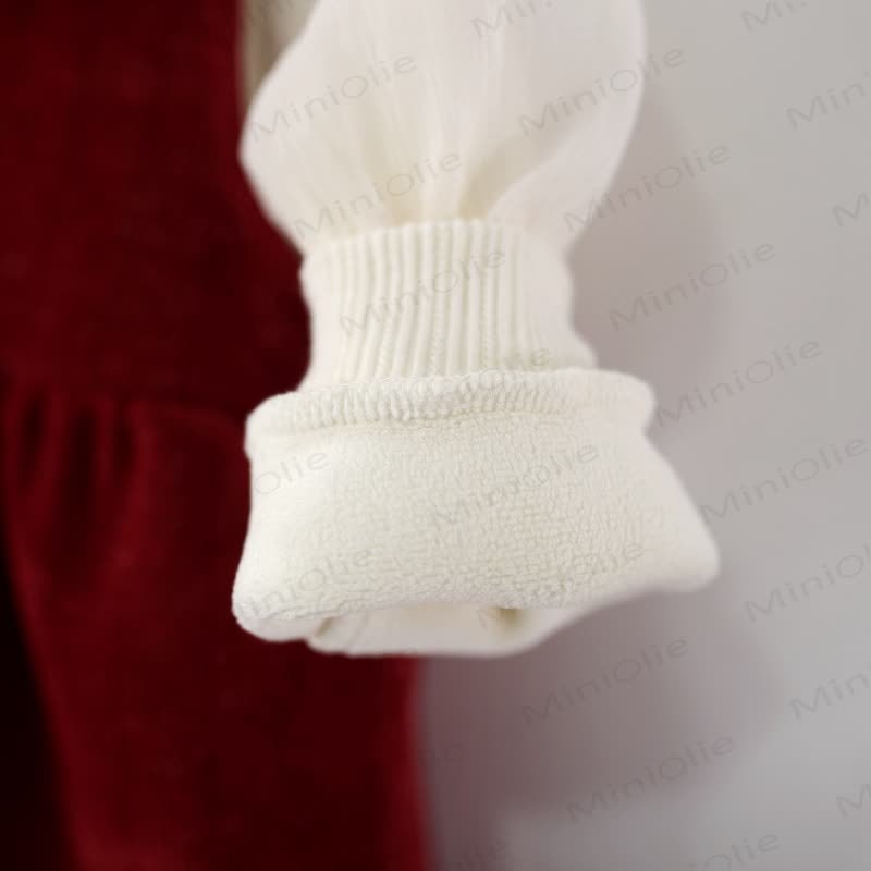 Baby Girl Bow Fleece Lined Dress - image 13