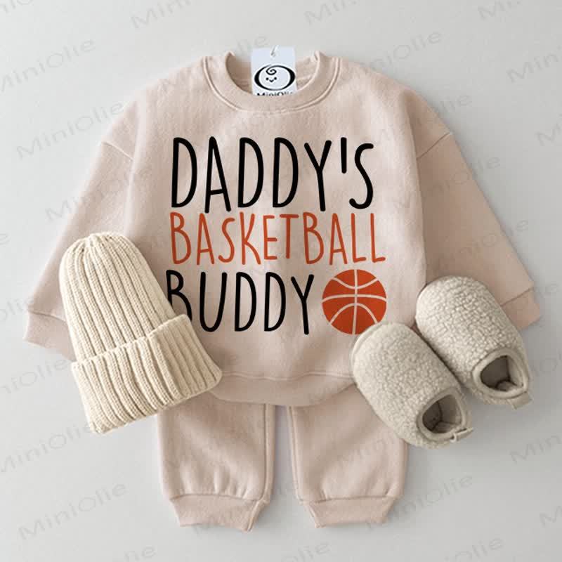 DADDY'S BASKETBALL BUDDY Baby Beige 2-piece Set - Beige - 2-3T - image 1