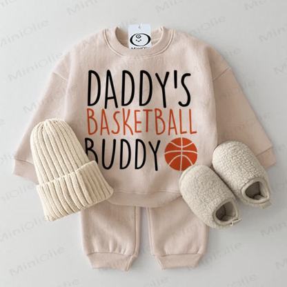 DADDY'S BASKETBALL BUDDY Baby Beige 2-piece Set - Beige - 2-3T - image 1
