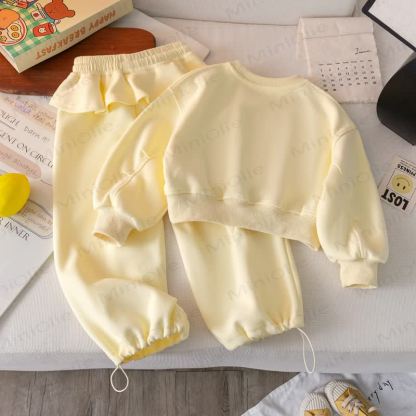 M Toddler Kid Girl Solid Color Lace 2-piece Set - image 2