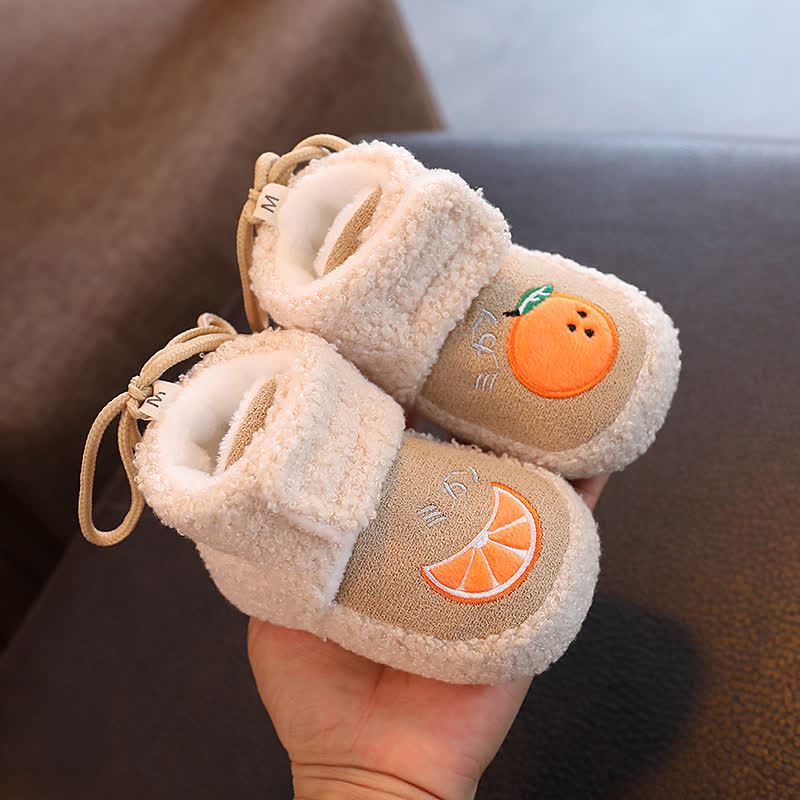 Baby Fruit Fleece Lined Booties - Khaki - 9-14M - image 12