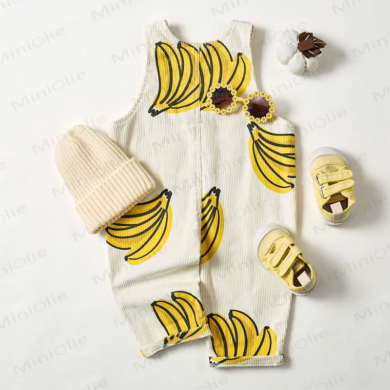 Baby Toddler Banana Corduroy Apricot Overalls - image 3