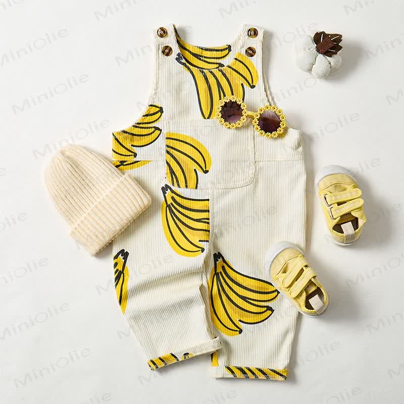 Baby Toddler Banana Corduroy Apricot Overalls - image 2