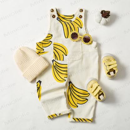 Baby Toddler Banana Corduroy Apricot Overalls - image 2