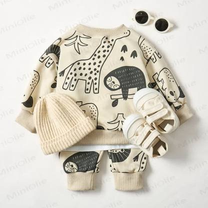 Baby Beige Animal 2-piece Set - image 3