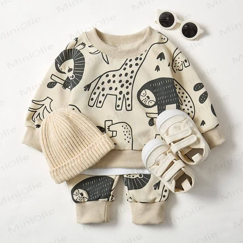Baby Beige Animal 2-piece Set - image 2