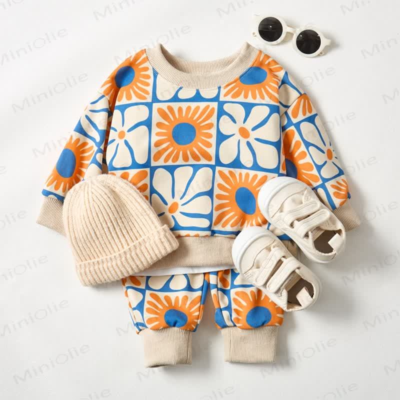 Baby Beige Plaid Floral 2-piece Set - image 2