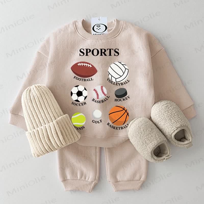 SPORTS Baby Beige 2-piece Set - Beige - 2-3T - image 1