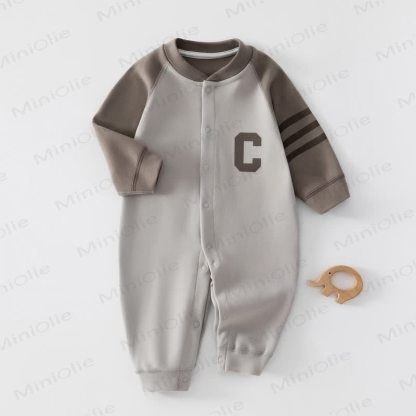 Baby Letter C Newborn Pajamas Romper - Gray - 2-3T - image 4