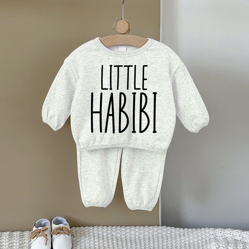LITTLE HABIBI Baby Sweatshirt 2-piece Gray Set - Gray - 2-3T - image 1