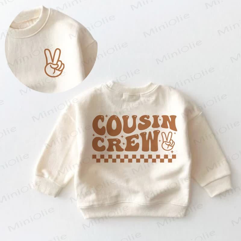 COUSIN CREW Baby Toddler Sweatshirt - Cream - 3-5T - image 1
