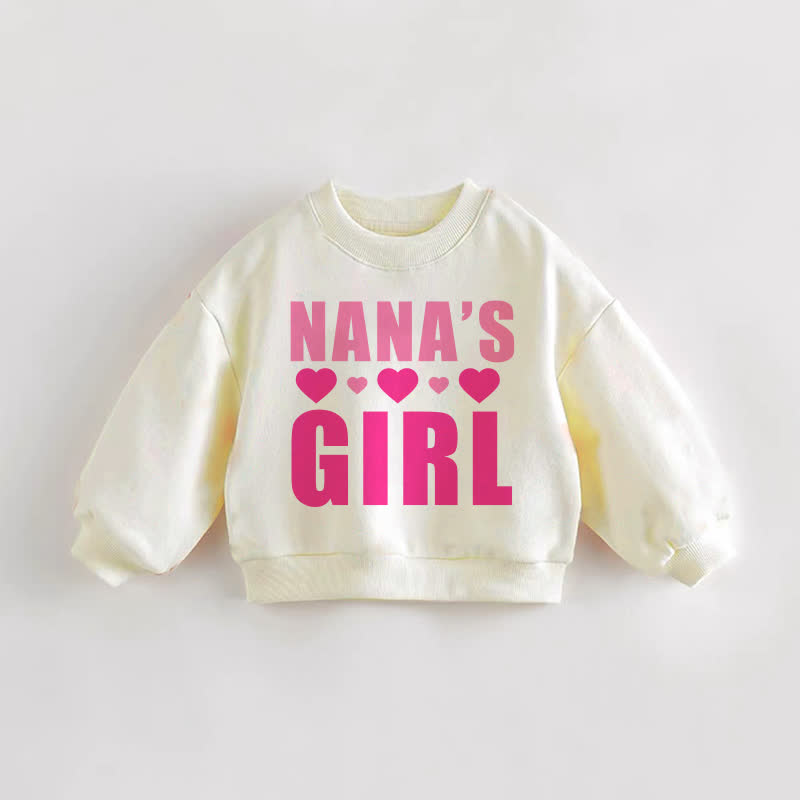 Nana's Girl Baby Toddler Cream Sweatshirt - Cream - 3-5T - image 1