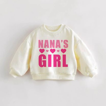 Nana's Girl Baby Toddler Cream Sweatshirt - Cream - 3-5T - image 1